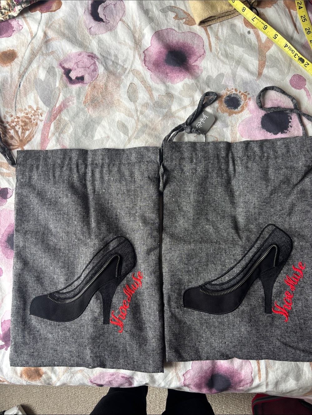 Gray Drawstring Dust Bags - Set of 2